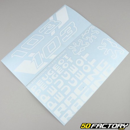 Kit decorativo Peugeot 103 RCX Racing color blanco