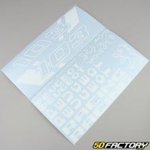 Kit grafiche adesivi Peugeot 103 RCX Racing bianco