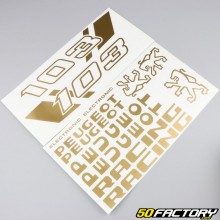 Kit gráfico estándar Peugeot 103 RCX Racing dorado