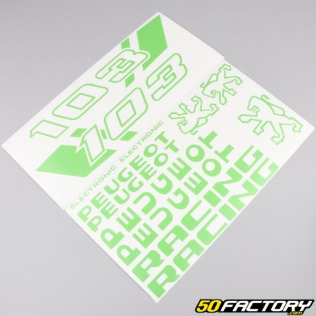 Kit decorativo Peugeot 103 RCX Racing verde manzana