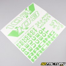 Kit grafiche adesivi Peugeot 103 RCX Racing Mela verde
