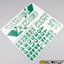 Kit grafiche adesivi Peugeot 103 RCX Racing verde