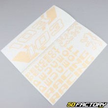 Kit grafiche adesivi di tipo Peugeot 103 RCX Racing beige