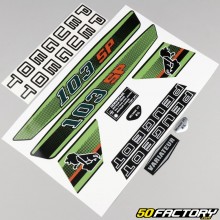 Kit grafiche adesivi Peugeot 103 SP verde oliva