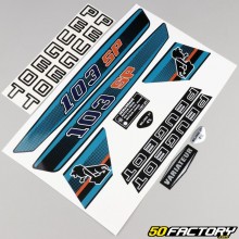 Kit grafiche adesivi Peugeot 103 SP blu chiaro