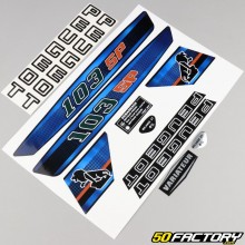 Kit déco Peugeot 103 SP bleu foncé