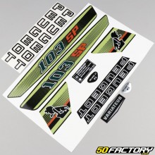 Kit grafiche adesivi Peugeot 103 SP verde kaki