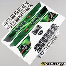 Kit grafiche adesivi di tipo Peugeot 103 MVL verde