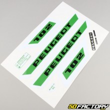 Kit grafiche adesivi Peugeot 102 K verde