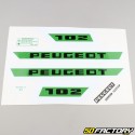 Kit grafiche adesivi Peugeot 102 K verde