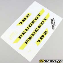 Kit grafiche adesivi Peugeot 102 K giallo