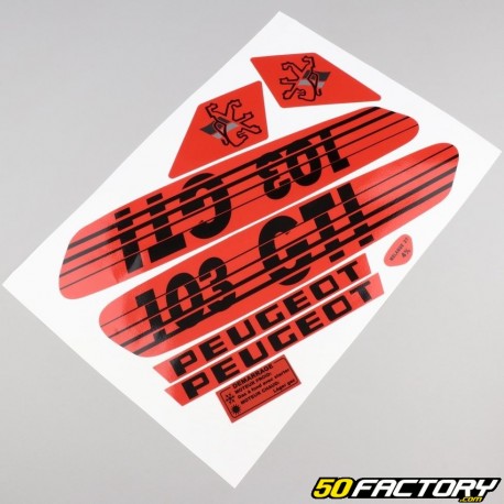 Kit gráfico estándar Peugeot 103 GTI