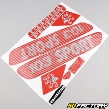 Kit grafiche adesivi di tipo Peugeot 103 Sport rosso