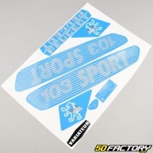 Kit grafiche adesivi di tipo Peugeot 103 Sport azzurro