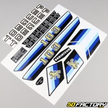 Kit grafico standard Peugeot 103 Sport Blu V2