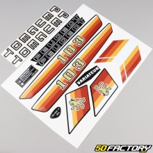 Kit decorativo tipo Peugeot 103 Deporte naranja V2