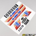 Standard graphic kit Peugeot 103 MVL orange and red