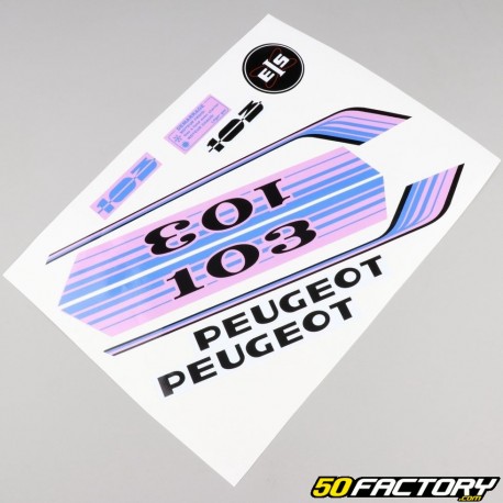 Standard-Grafikkit Peugeot 103 Vogue rosa