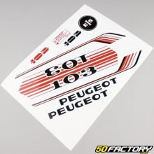 Kit déco type Peugeot 103 Vogue rouge