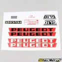 Kit grafiche adesivi Peugeot GL10 rosso