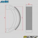 125x25 mm Zapatas de freno traseras Honda CBF 125 (2009 - 2013) Polini