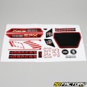 Kit grafiche adesivi Peugeot 103 SPX fase 1 (cerchi Leleu) nero e rosso