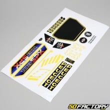 Kit grafiche adesivi Peugeot 103 SPX fase 1 (cerchi Leleu) blu e giallo