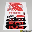 Decoration  kit Peugeot 103 RCX LC black and red