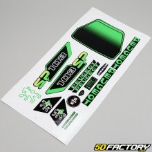 Kit grafiche adesivi Peugeot 103 SP3 nero e verde