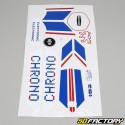 Kit grafiche adesivi Peugeot 103 Chrono fase 1 bianco e blu