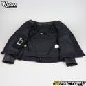 chaqueta de cuero de mujer Restone Agotadasrider Moto homologada CE negra