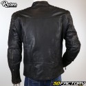 Blouson cuir Restone Outrider homologué CE moto noir