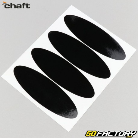 Black Chaft Helmet Approved Reflective Strips (x4)