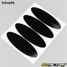 Tiras Reflectantes Homologadas Para Casco (x4) Chaft Black