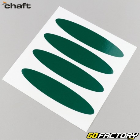 Tiras Reflectantes Homologadas Casco (x4) Chaft Verde