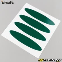 Tiras Refletivas Aprovadas para Capacete (x4) Chaft Verde