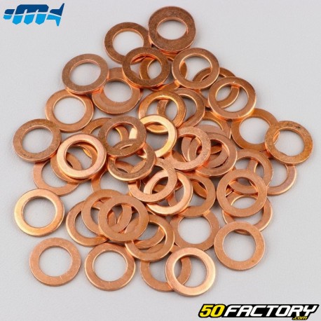 Copper Drain Plug Gaskets Ã˜10x16x1.5 mm Motorcyclecross Marketing (batch of 50)