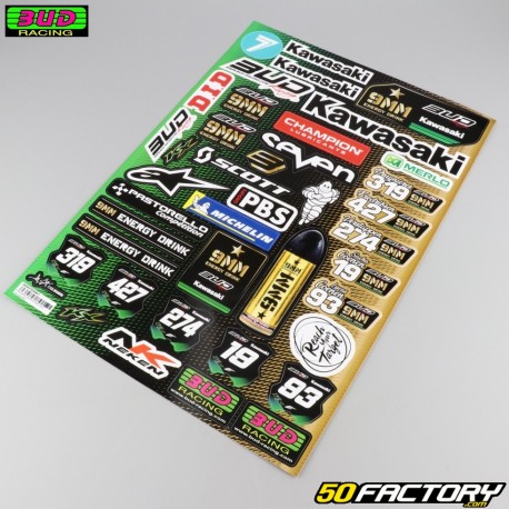 Pegatinas del equipo Bud Racing 2021 42x30 cm (tablón)