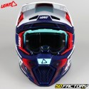 Capacete cross Leatt 8.5 Royal com máscara