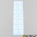 Adesivi per foderi forcella Peugeot 103 bianco