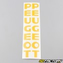 Gabelrohraufkleber Peugeot 103 gelb 