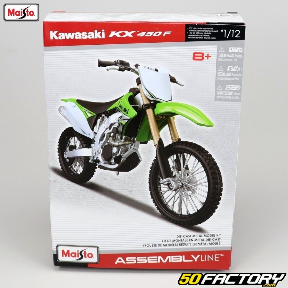 Moto miniature 1/12e Kawasaki KXF 450 Maisto – Maquette à monter