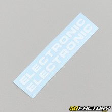 Stickers "Electronic" de carters moteur Peugeot 103 blancs