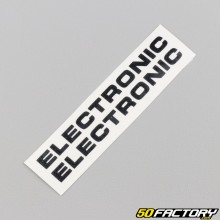 Stickers "Electronic" de carters moteur Peugeot 103 noirs