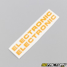 Stickers "Electronic" de carters moteur Peugeot 103 jaunes or