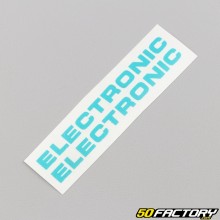 decals &quot;Electronic&quot; of crankcases Peugeot ocean greens