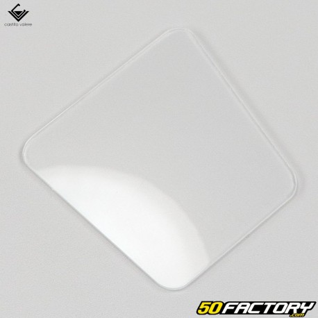 100x100 mm trapezoidal placa enduro motocicleta placa transparente (única)