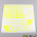 Kit gráfico estándar Peugeot 103 RCX Racing amarillo fluorescente