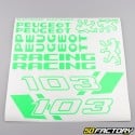 Kit déco type Peugeot 103 RCX Racing vert fluo