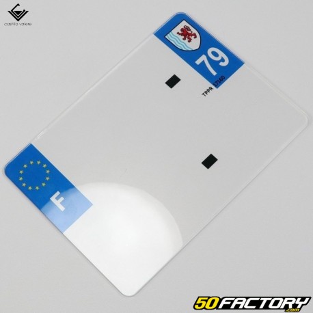 Transparent quad license plate plate, 4x4 275x200 mm (single)